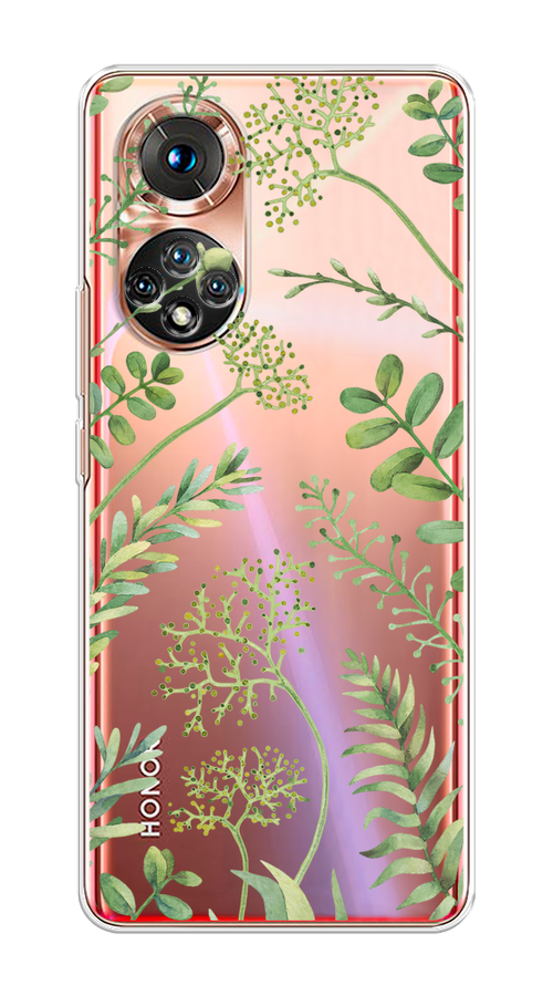 

Чехол на Huawei Honor 50/Nova 9 "Green Leaves", Зеленый;прозрачный, 6106150-1