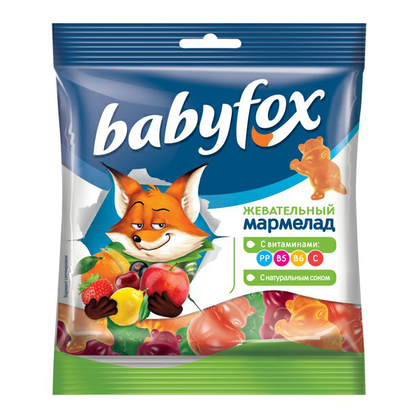 Мармелад BabyFox Бегемоты 70 г