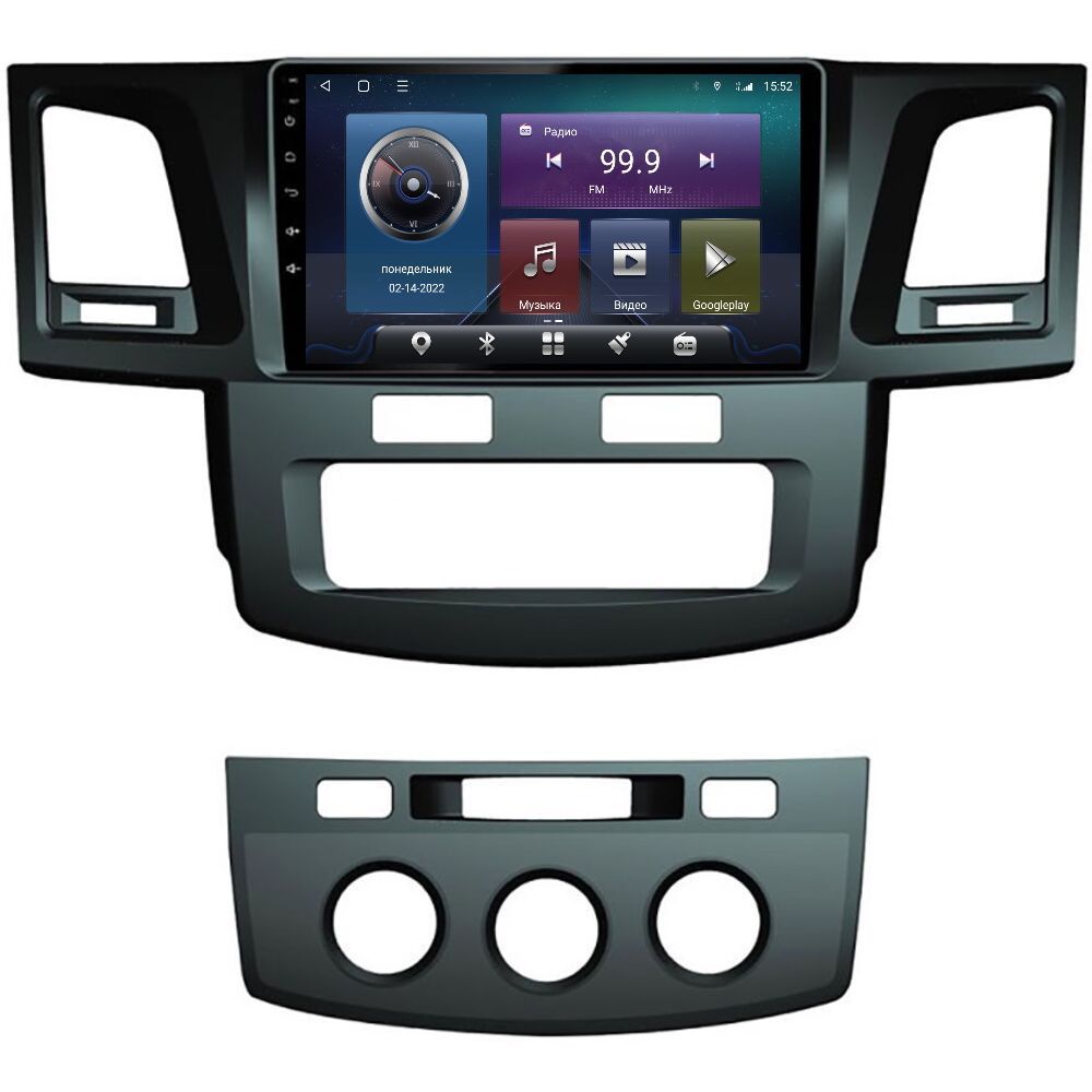 Магнитола CRS-300 Toyota Hilux, Fortuner 1 2005-2015-Android 13-8 ядер- 6+128Gb