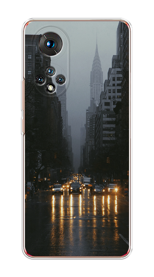 

Чехол на Honor 50/Nova 9 "Дождливый Нью Йорк", Черный;серый, 6106150-1