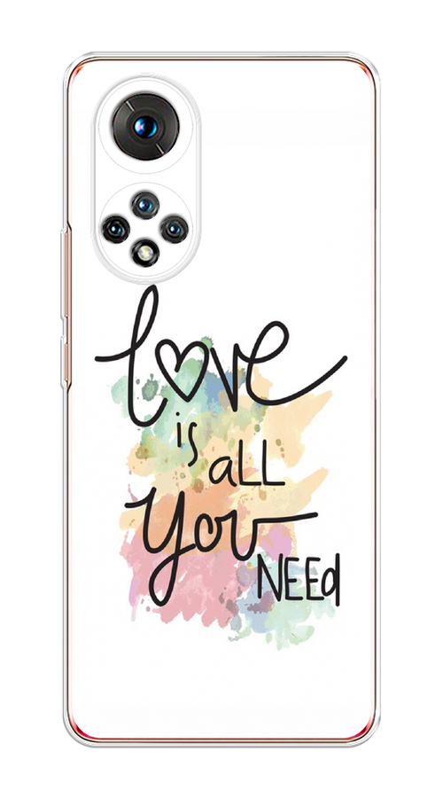 

Чехол на Huawei Honor 50/Nova 9 "Love is all you need", Белый;черный;зеленый, 6106150-1