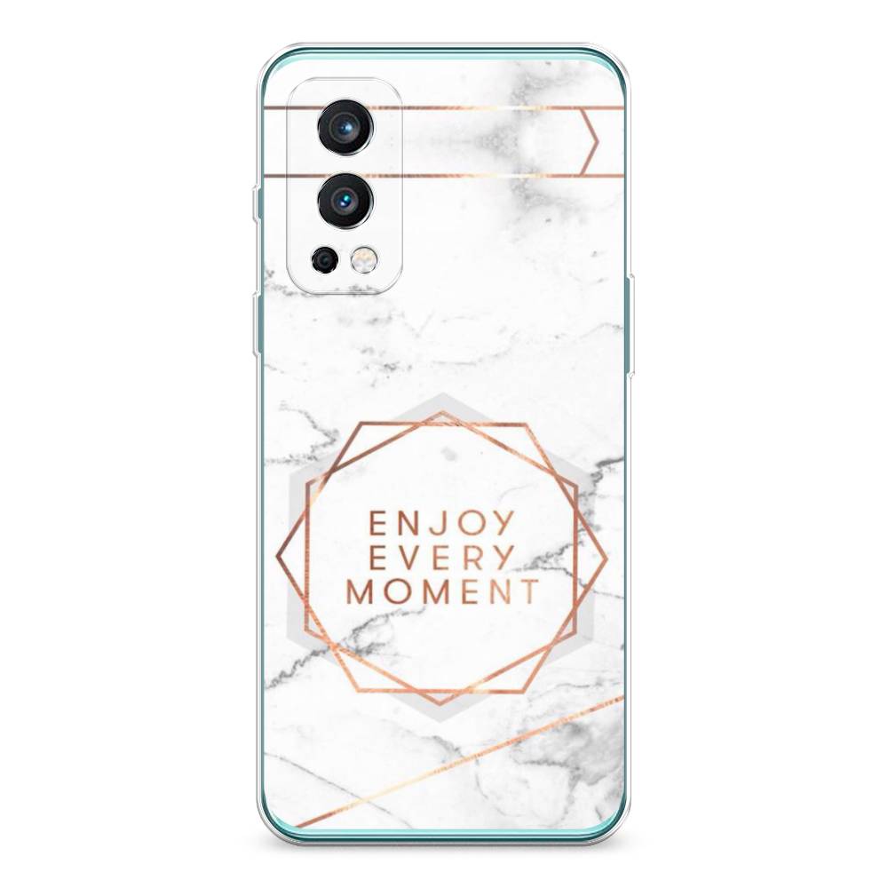 

Чехол Awog на OnePlus Nord 2 / ВанПлас Nord 2 "Enjoy every moment мрамор", Белый;розовый;серый, 151750-7