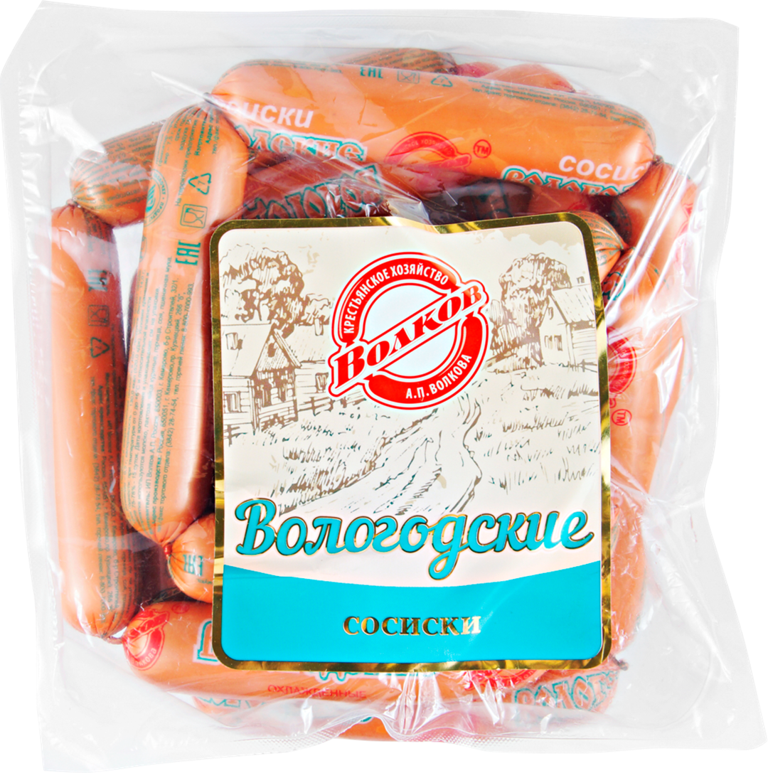 

Сосиски Волков Вологодские