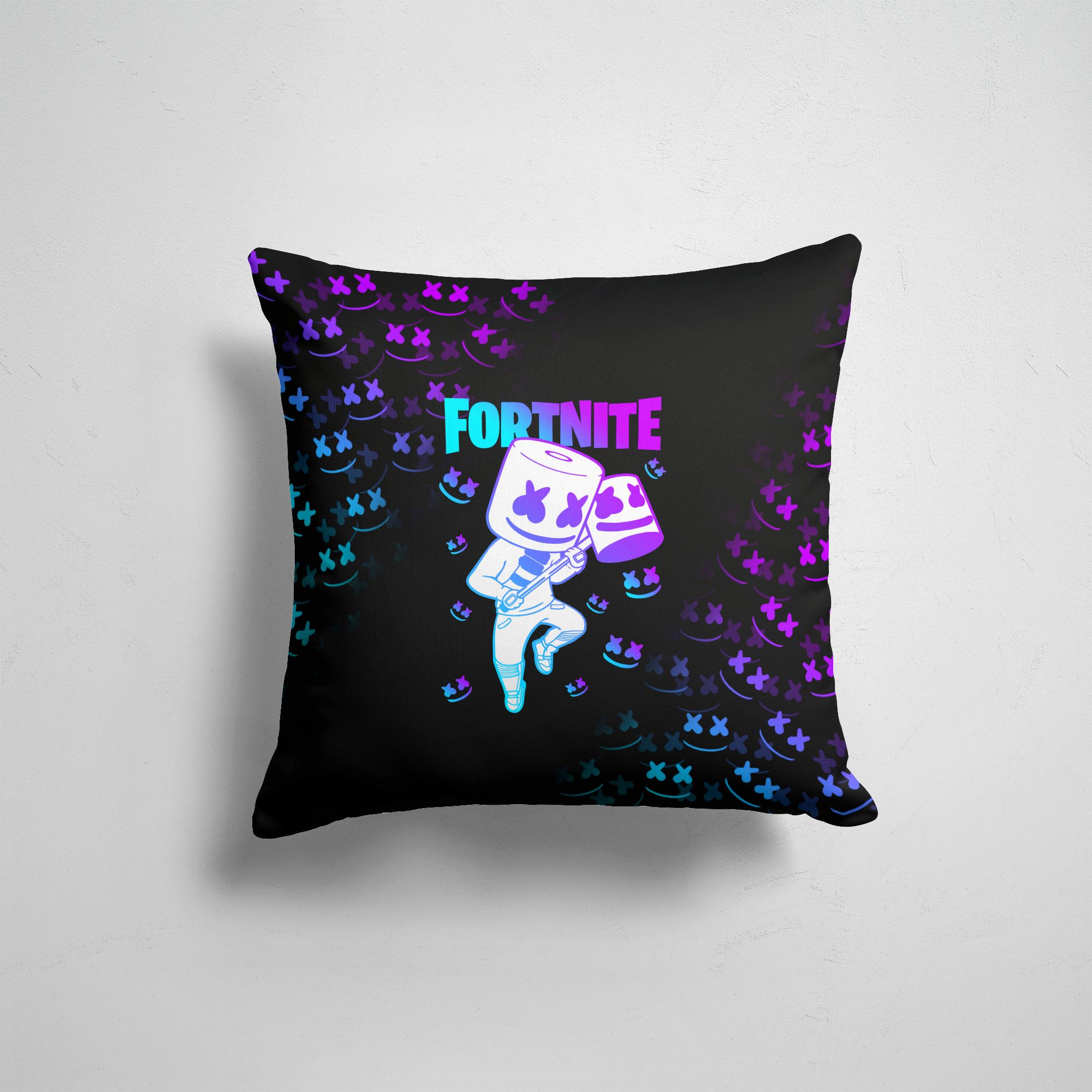 

Подушка декоративная 45х45см Геймерам Fortnite x MARSHMELLO, Разноцветный