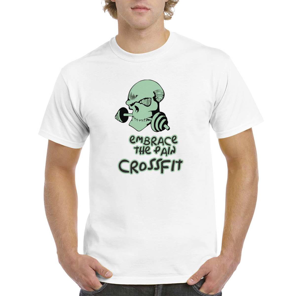 

Футболка CoolPodarok Embrace the pain crossfit (кроссфит), Белый, M0113408