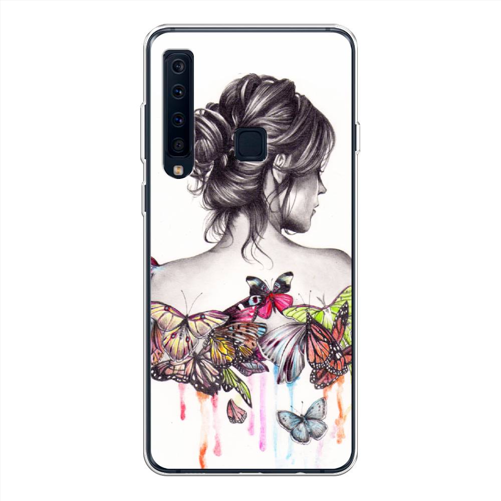 фото Чехол awog "девушка с бабочками" для samsung galaxy a9 2018