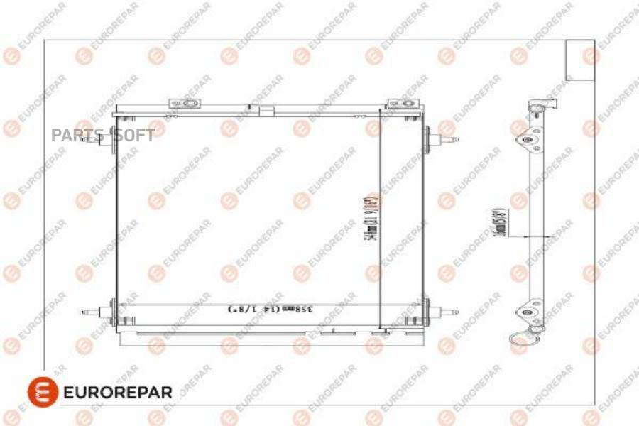 Радиатор кондиционера CITROEN C4 / PEUGEOT 307/308 1.8/2.0/1.6D/2.0D 02-