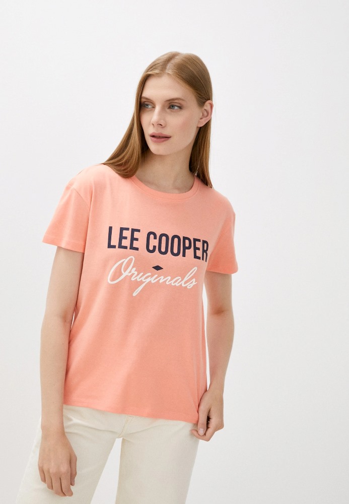 

Футболка женская Lee cooper MT4A119348BS2LC2-PP розовая L, MT4A119348BS2LC2-PP