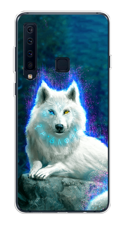 

Чехол Awog на Samsung Galaxy A9 2018 "Белоснежный волк", Белый;зеленый;фиолетовый, 26650-2