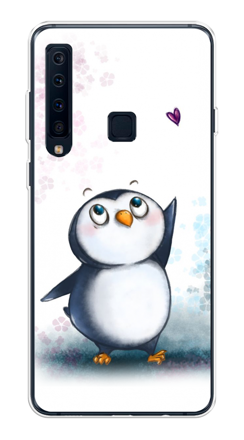 

Чехол Awog на Samsung Galaxy A9 2018 "Пингвин и сердечко", Белый, 26650-1