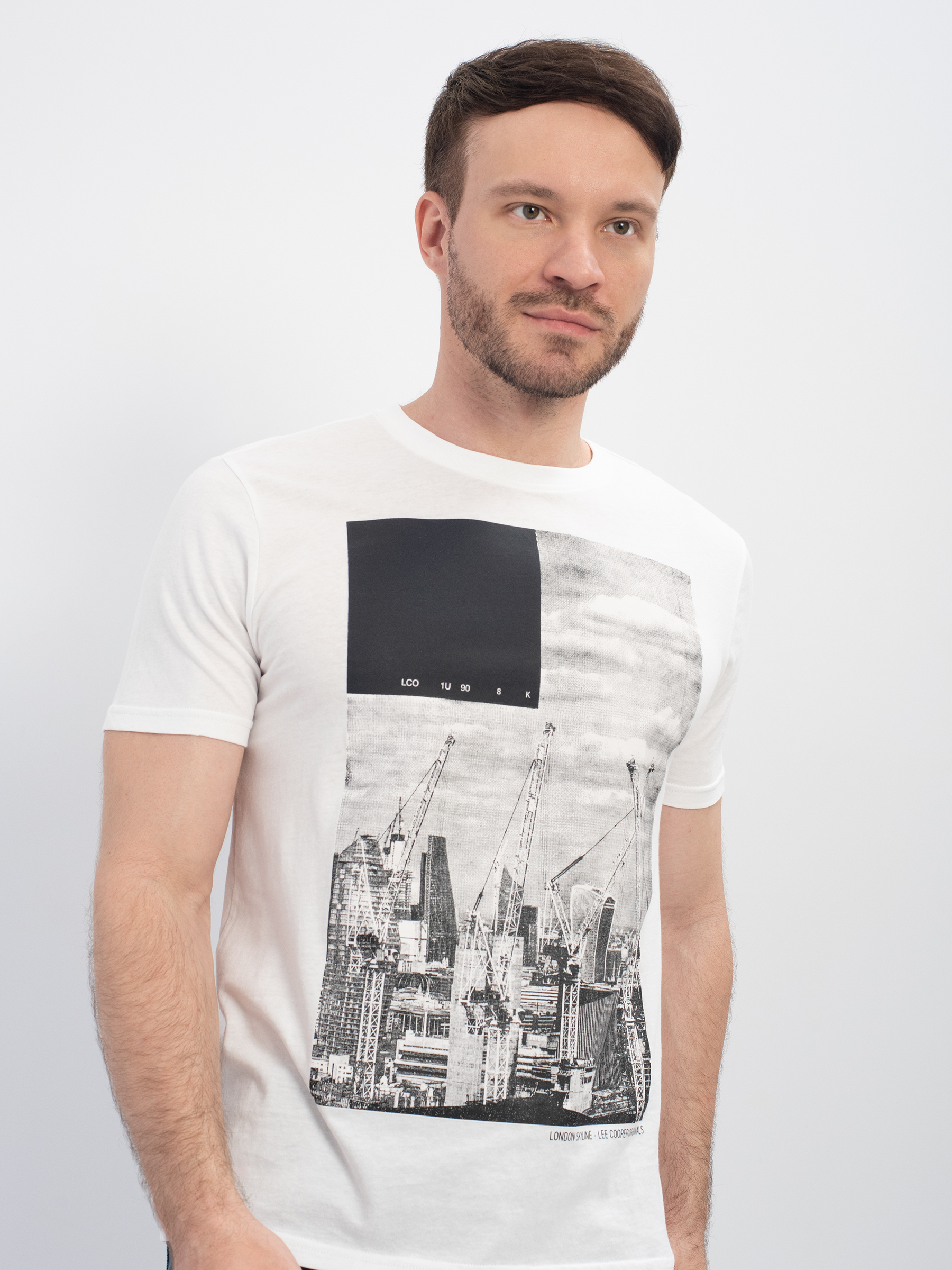 

Футболка мужская Lee cooper MT2A115603BS2LC-WH белая 2XL, MT2A115603BS2LC-WH