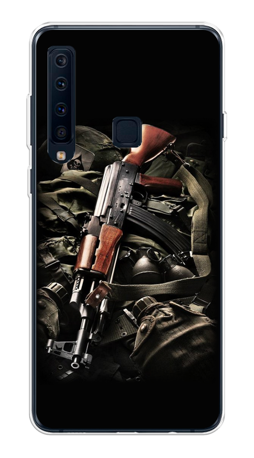 

Чехол Awog на Samsung Galaxy A9 2018 "Автомат", Черный;коричневый;серый, 26650-5