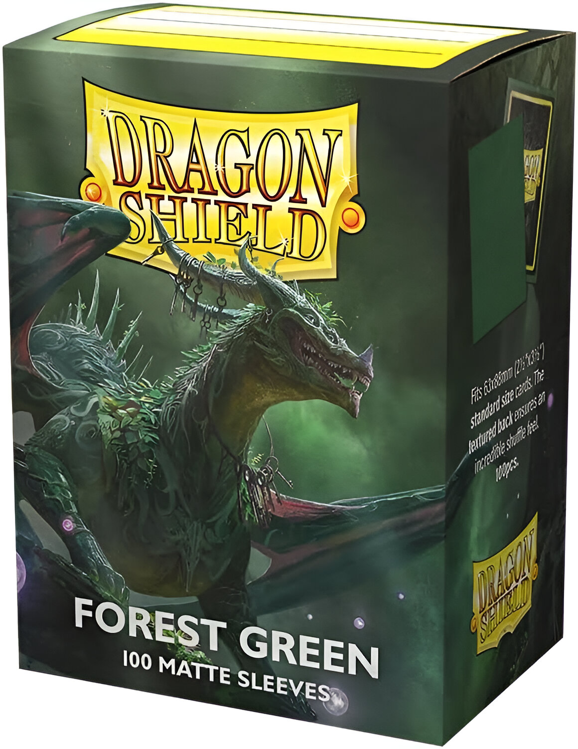 Протекторы Dragon Shield Forest Green Matte, 64x89 мм, 100 шт, для карт MTG, Pokemon