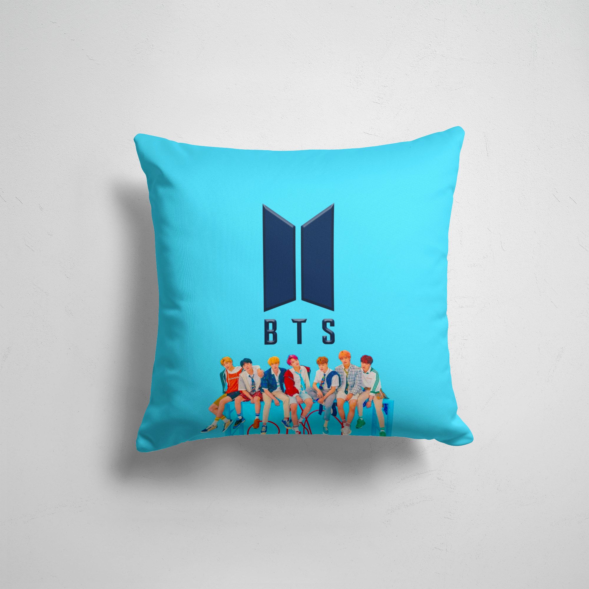 

Подушка декоративная 45х45см K pop BTS, Разноцветный