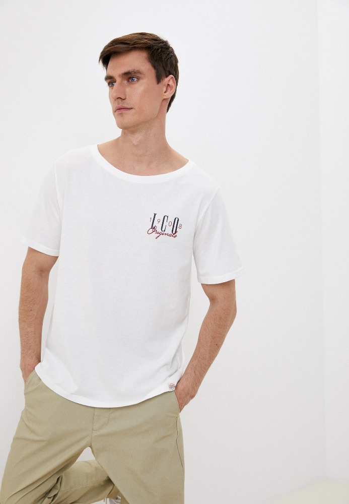 

Футболка мужская Lee cooper MT2A120471BS2LC-WH белая L, MT2A120471BS2LC-WH