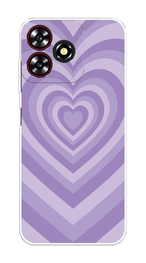 

Чехол на ZTE Blade V50 Smart "Violet heart latte", Фиолетовый, 136550-1