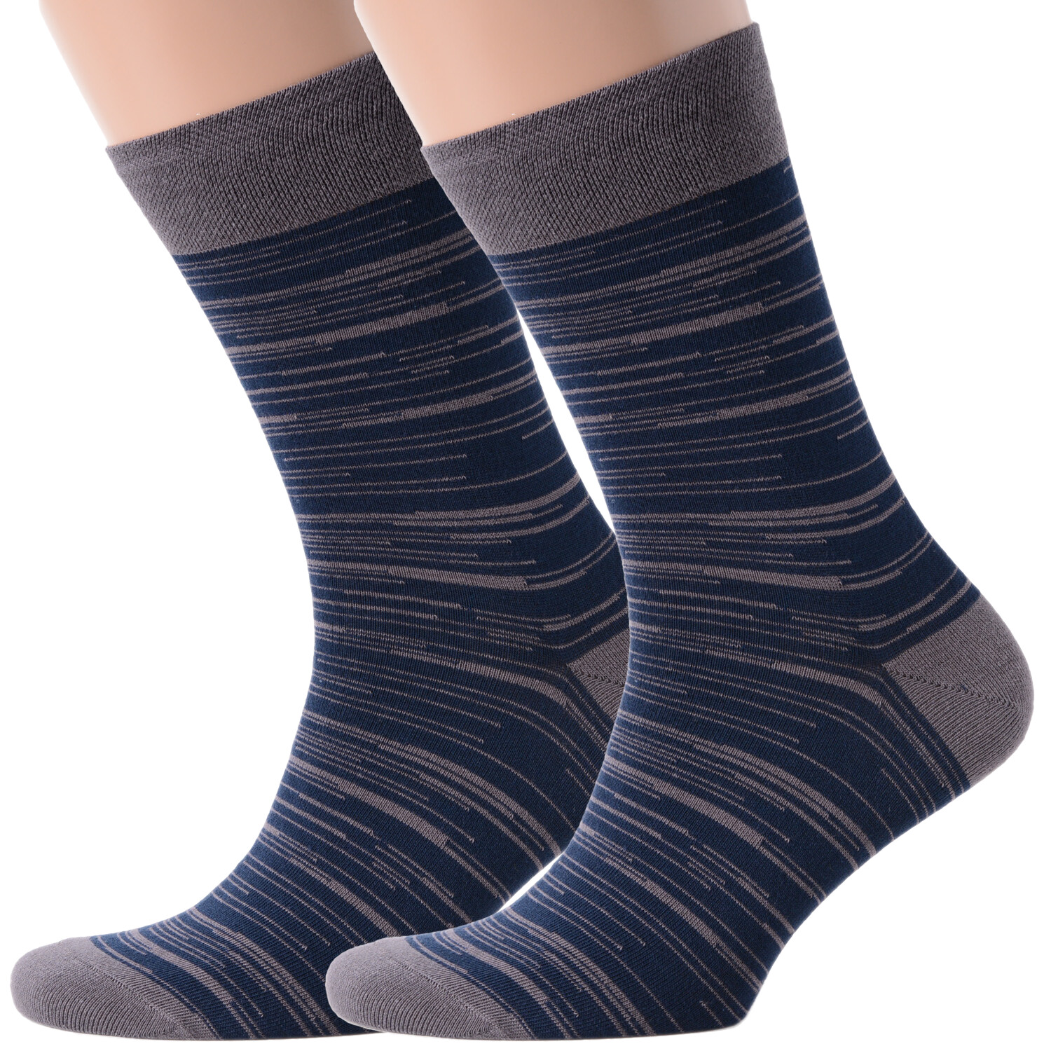 Комплект носков мужской VIRTUOSO 2-ВиКБ-01 графитово-синие, 25