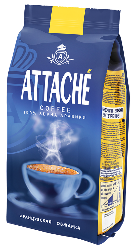 

Кофе ATTACHE зерно французская обжарка 250г, Кофе в зернах
