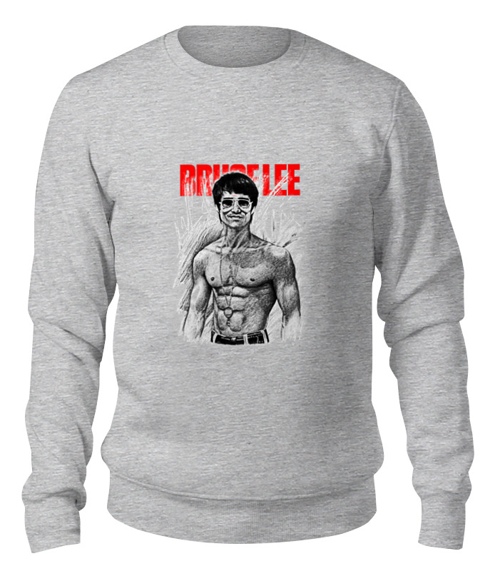 

Свитшот унисекс Printio Bruce lee серый M, Bruce lee