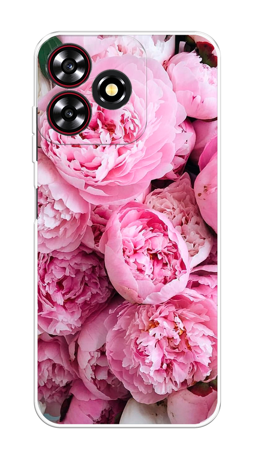 

Чехол на ZTE Blade V50 Smart "Розовые пионы", Бежевый;розовый, 136550-1
