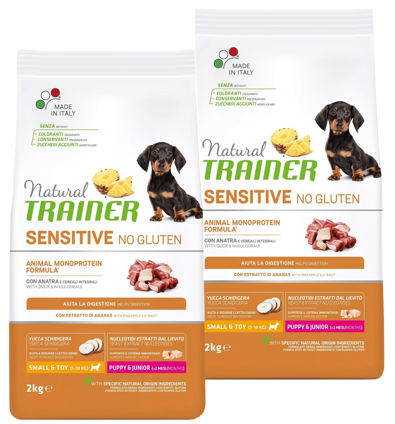 

TRAINER TRAINER NATURAL SENSITIVE NO GLUTEN SMALL & TOY ADULT DUCK безглютеновый для взрос