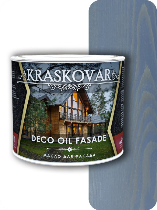 фото Масло для фасада kraskovar deco oil fasade аквамарин 2,2л