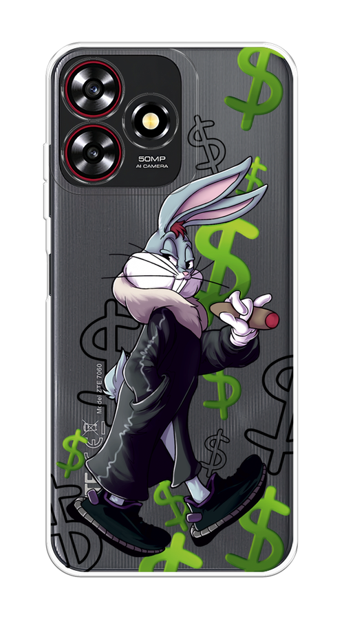 

Чехол на ZTE Blade A73 4G "Rich Bugs Bunny", Зеленый;черный;голубой, 136450-1