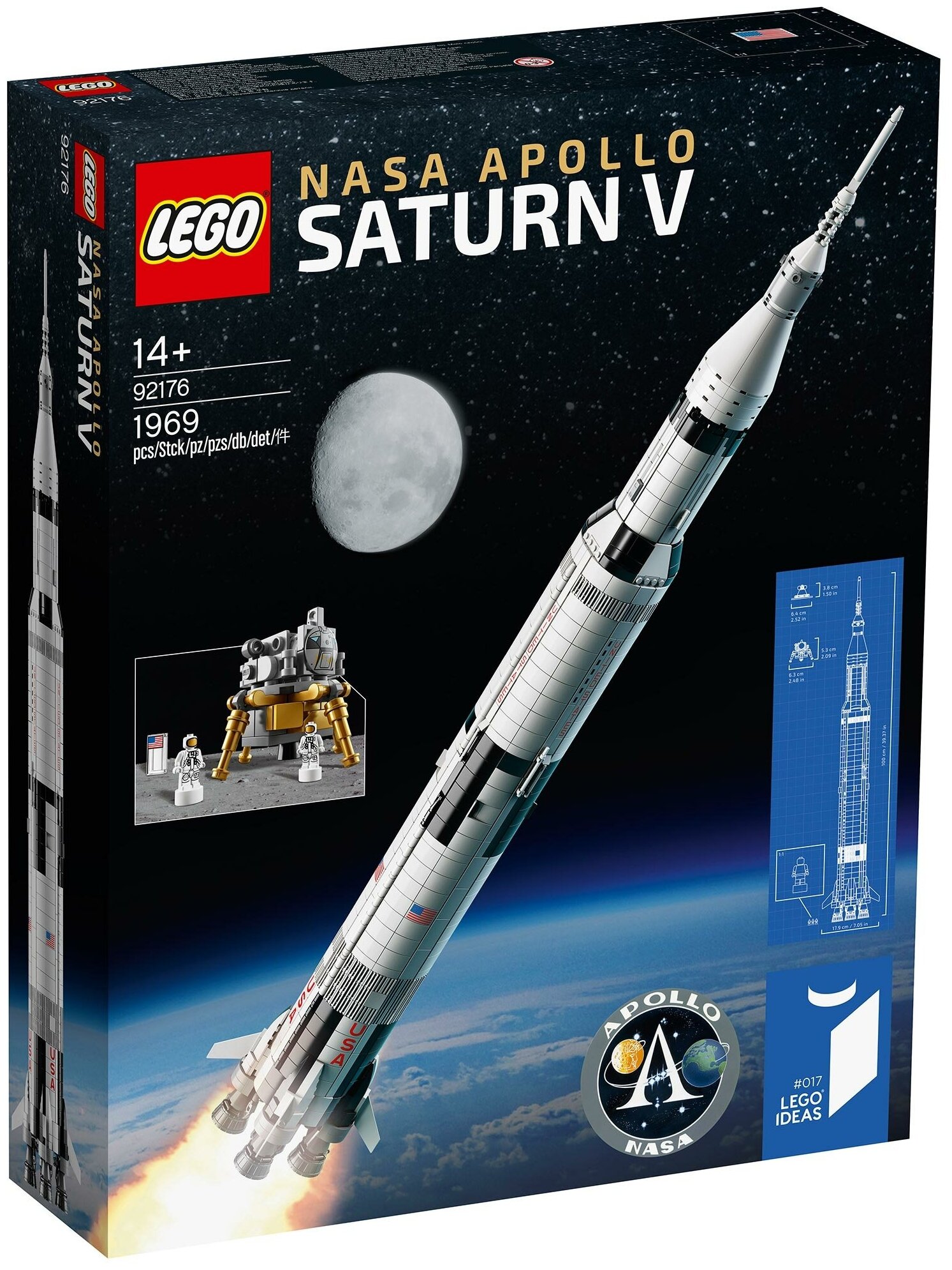 Набор LEGO Ideas 92176 Ракетно-космическая система НАСА Сатурн-5-Аполлон lego ideas пираты залива барракуды 21322