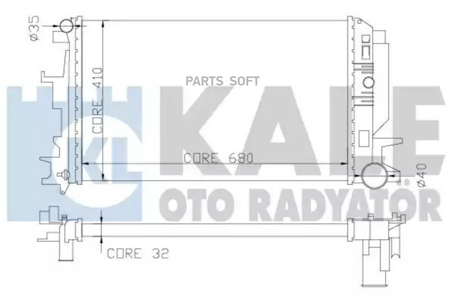 

Радиатор охлаждения двигателя VW Crafter 30-35/Crafter 30-50 06>16 KALE 373900