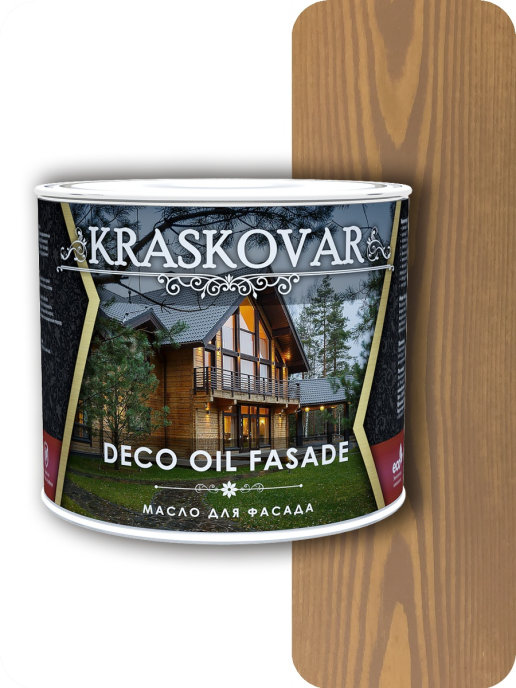 фото Масло для фасада kraskovar deco oil fasade карамель 2,2л