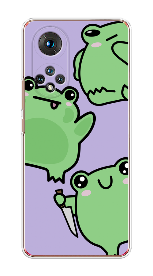 

Чехол на Honor 50/Nova 9 "Опасные лягушата", Фиолетовый;зеленый;черный, 6106150-1