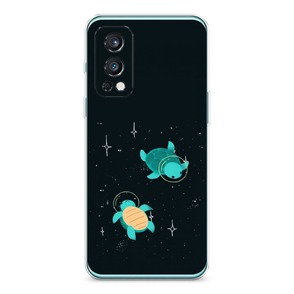 

Чехол Awog на OnePlus Nord 2 / ВанПлас Nord 2 "Черепашки космонавты", Черный;синий, 151750-4