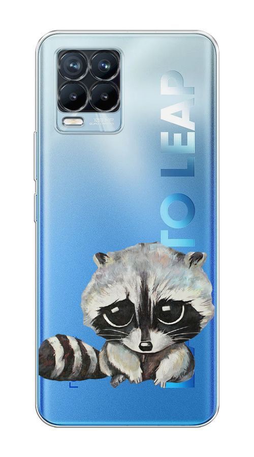 

Чехол на Oppo Realme 8/8 Pro "Большеглазый енот", Серый;черный;прозрачный, 255550-1