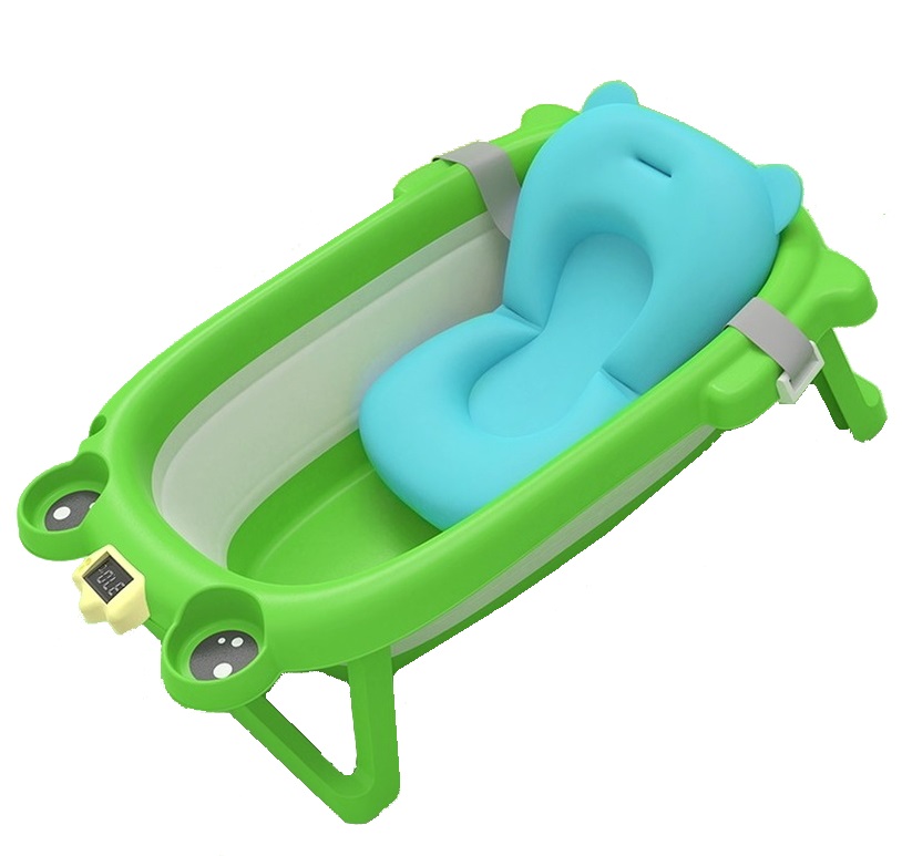 Складная детская ванночка Wellinger Kids, зеленая термосумка lubby для бутылочки мягкая складная 0