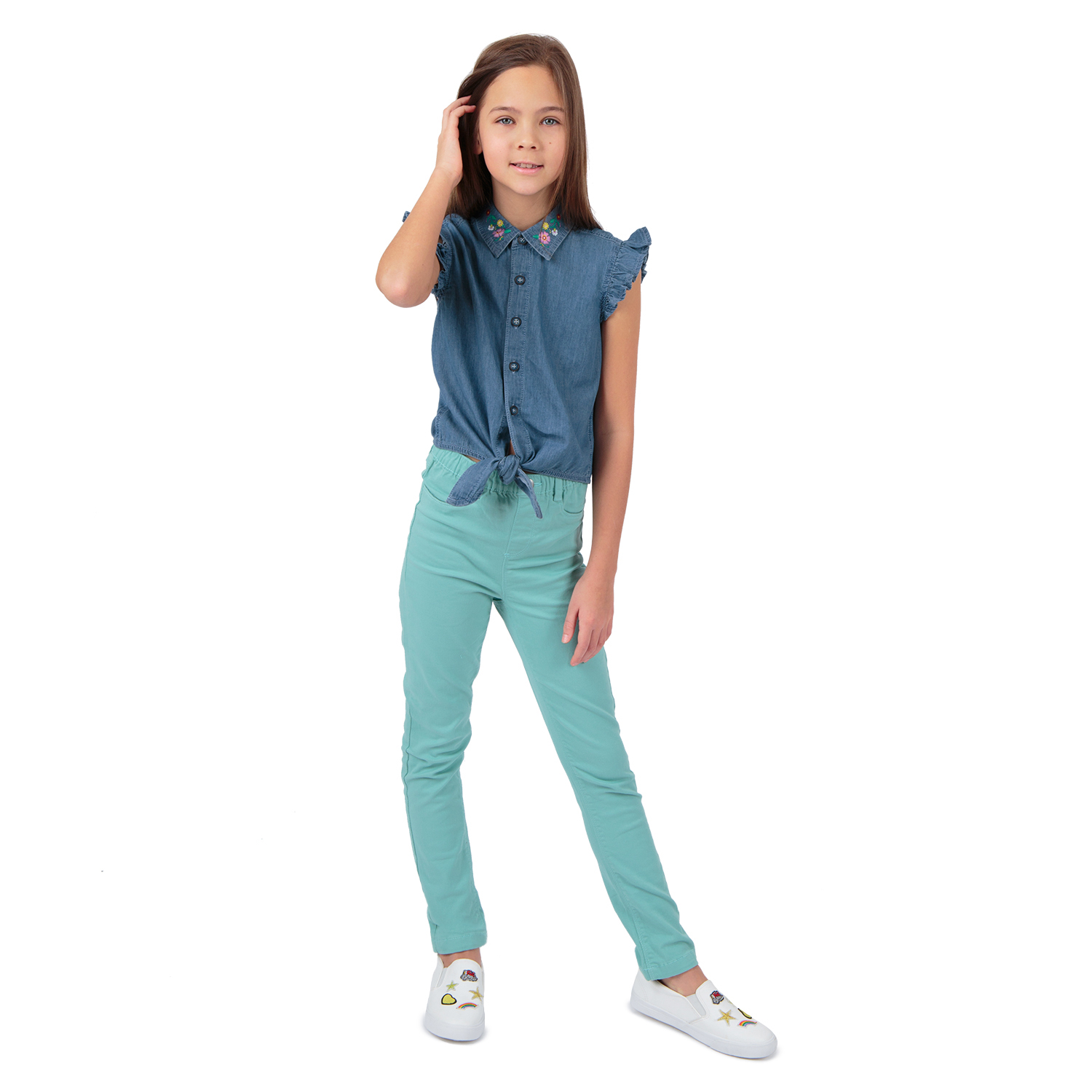 фото Брюки fresh style ментол р.128