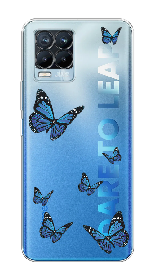 

Чехол на Realme 8/8 Pro "Blue butterflies", Синий;черный, 255550-1