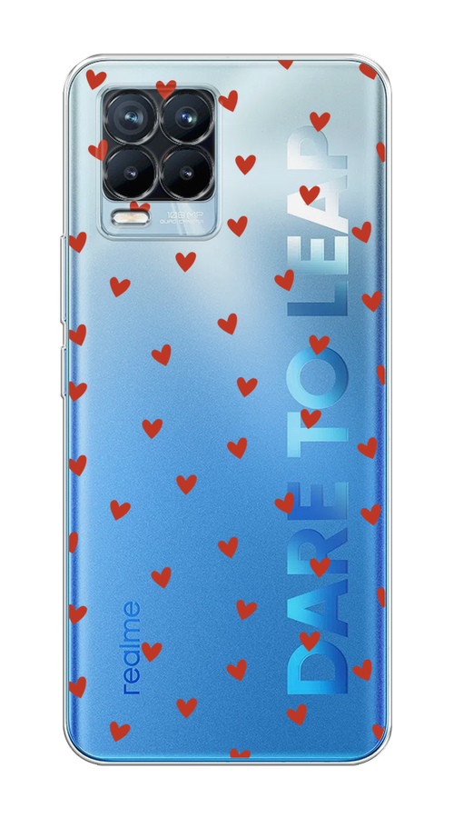 

Чехол на Realme 8/8 Pro "Red hearts", Красный;прозрачный, 255550-1