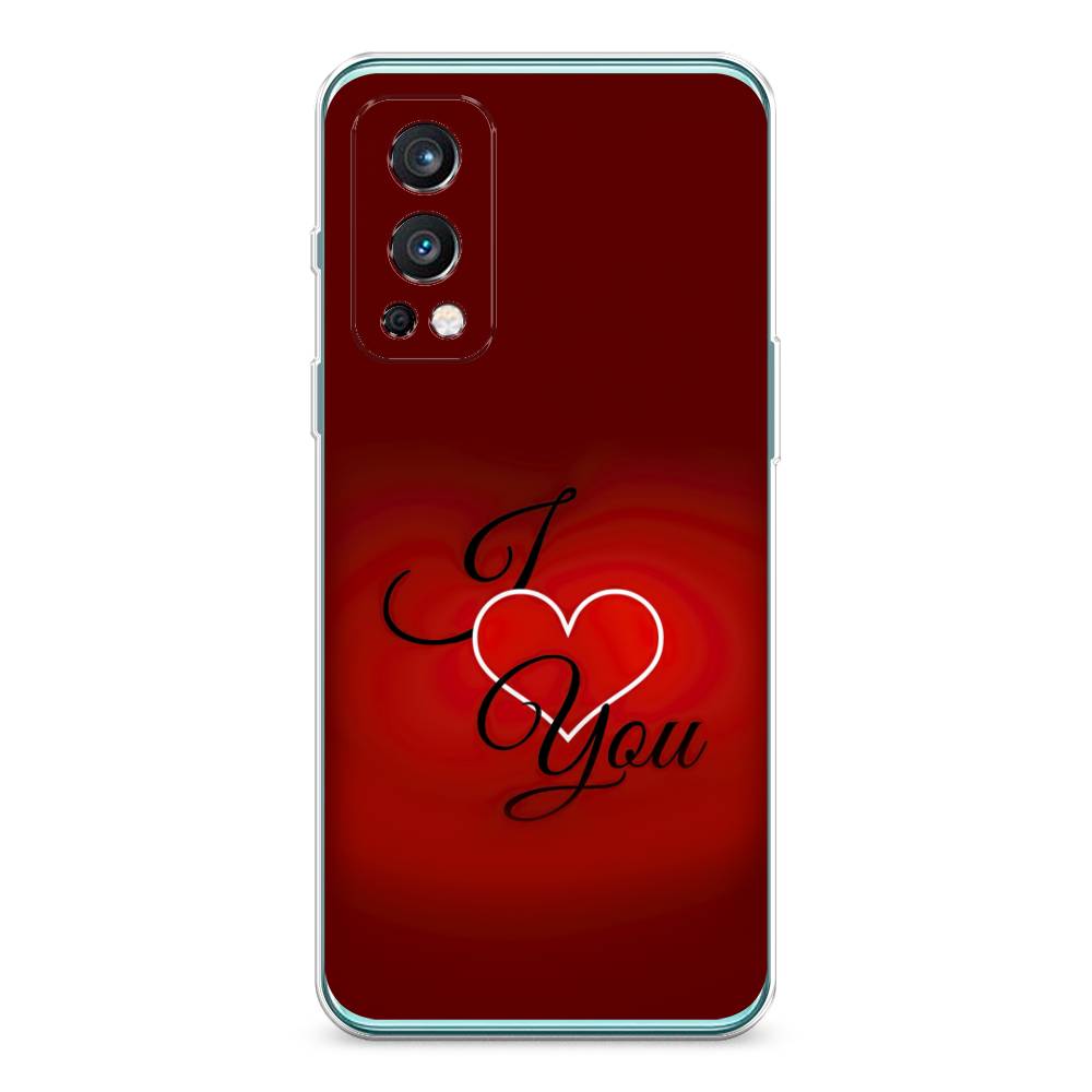

Чехол Awog на OnePlus Nord 2 / ВанПлас Nord 2 "I love you 3", Красный;черный, 151750-6
