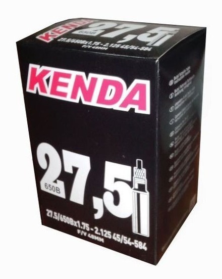 

Велокамера Kenda 27.5x1.75-2.125, f/v-48 мм, Черный