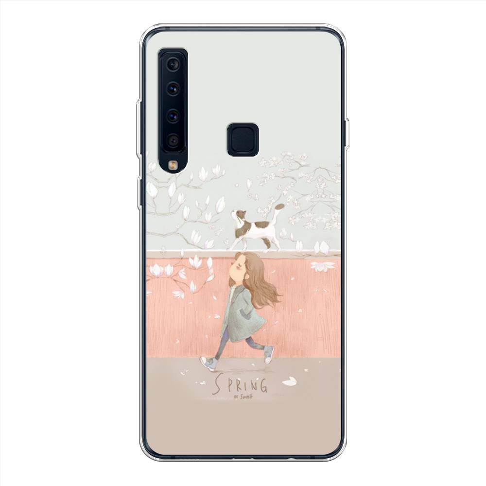 

Чехол Awog на Samsung Galaxy A9 2018 "Девочка-весна", Серый, 26650-7