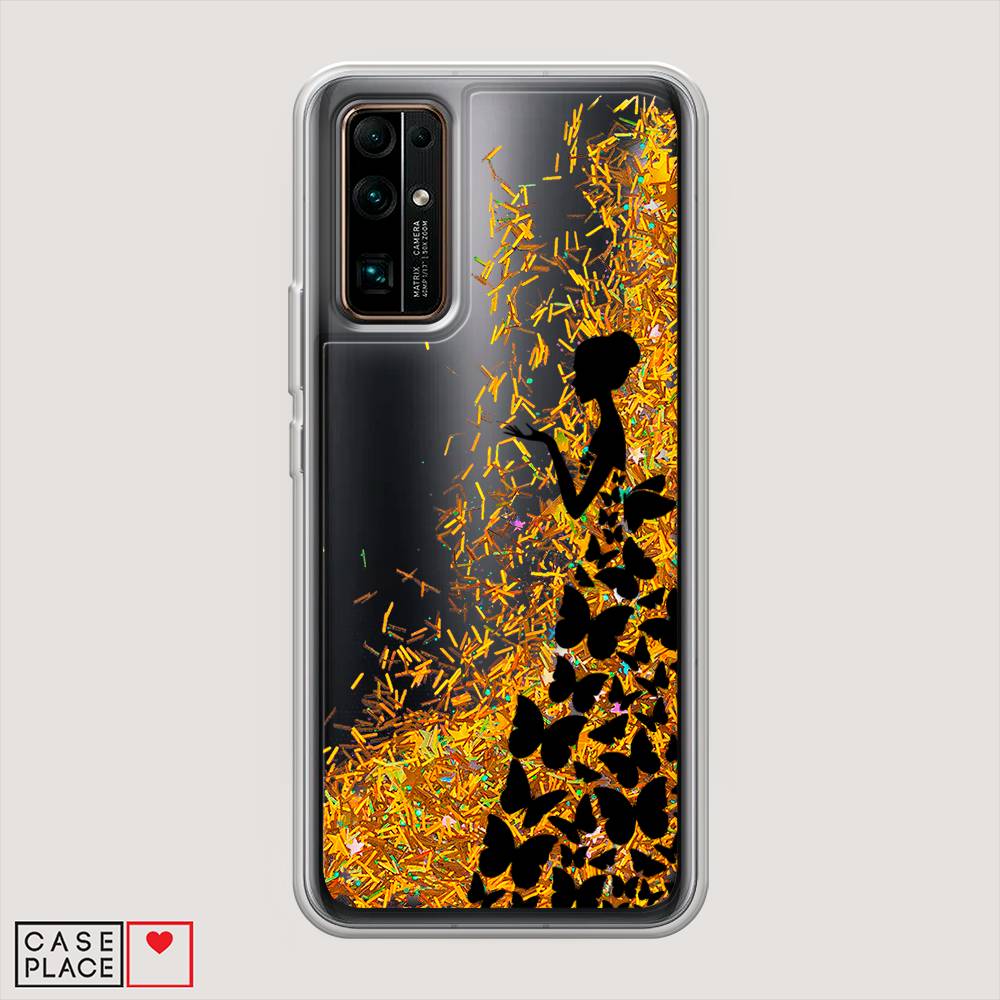 фото Чехол awog "дама в бабочках" для honor 30