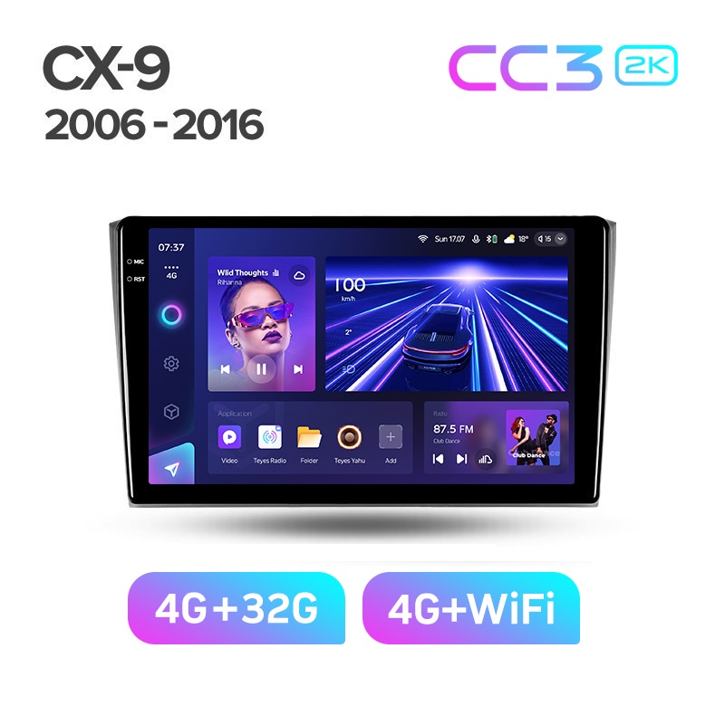 Магнитола TEYES CC3 2K 432ГБ MAZDA CX-9 2006-2016 г 3489000₽