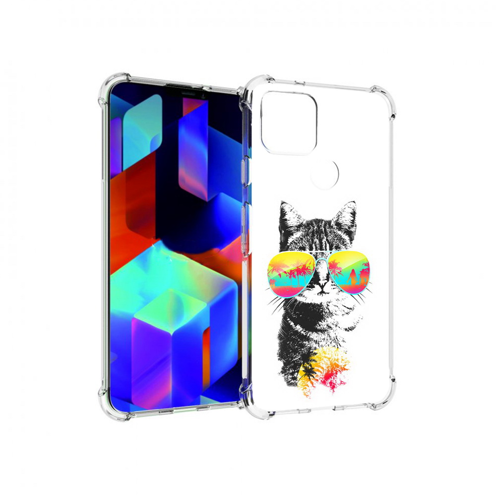 

Чехол MyPads Tocco для Google Pixel 5 крутой кот, Прозрачный, Tocco