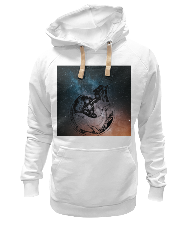 

Толстовка унисекс Printio Космический кит белая 2XL, Белый, Космический кит