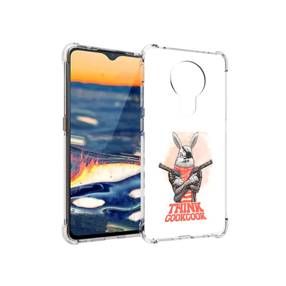 

Чехол MyPads Tocco для Nokia 5.3 кролик пират (PT227052.106.419), Прозрачный, Tocco