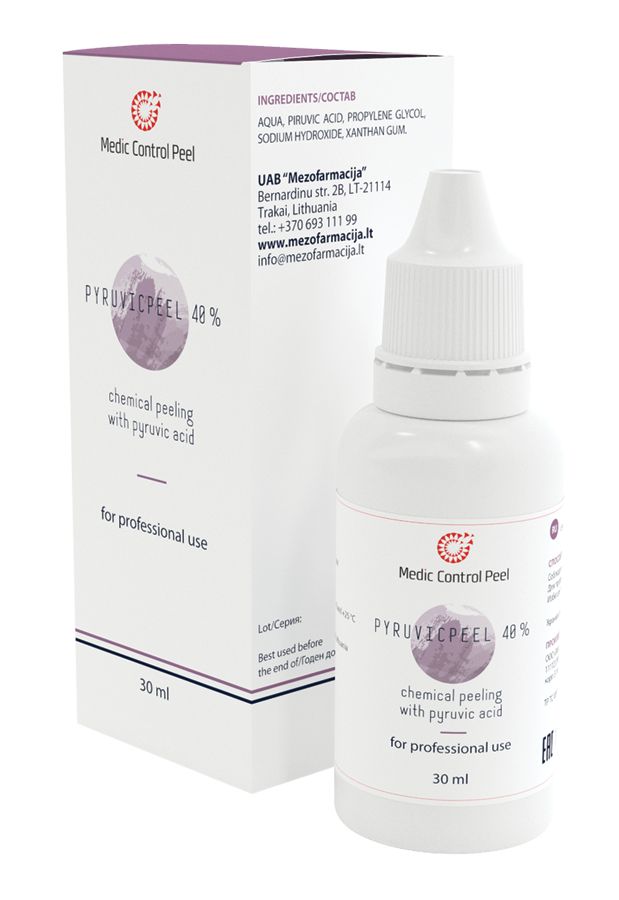 

Пилинг Medic Control Peel Pyruvicpeel 40% Пирувикпил 30 мл, PYRUVICPEEL 40%