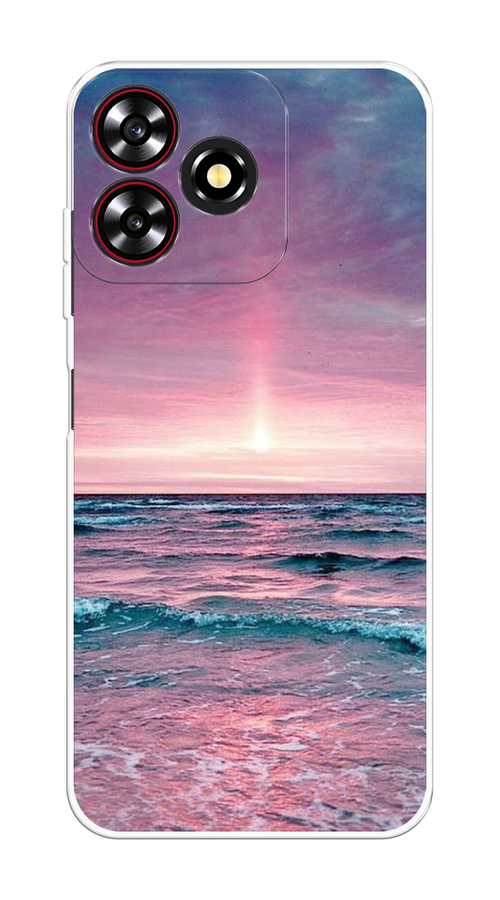 

Чехол на ZTE Blade A73 4G "Восход 3", Розовый;голубой, 136450-1