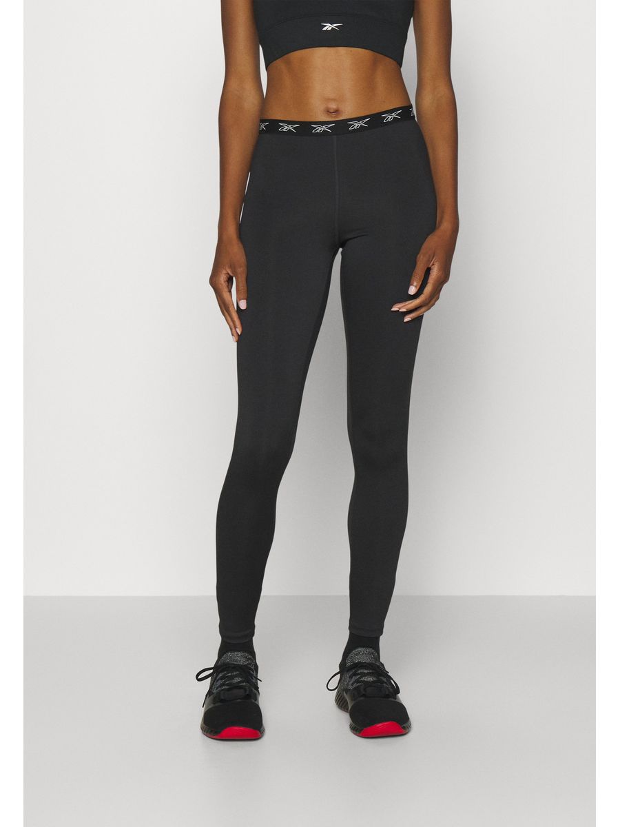 

Спортивные леггинсы женские Reebok RE541E1CW черные L, Черный, RE541E1CW