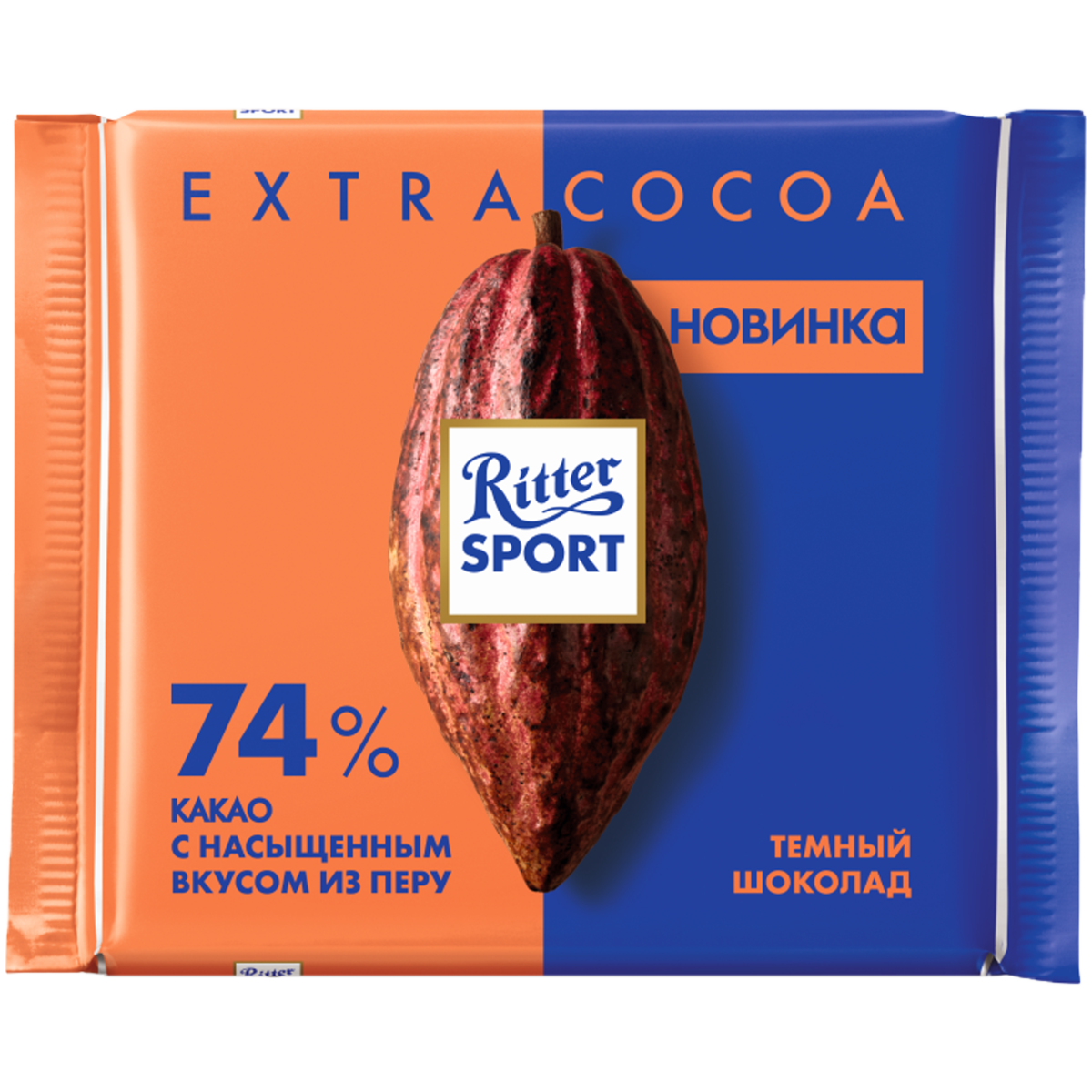 фото Шоколад ritter sport темный из перу 74% какао 100 г