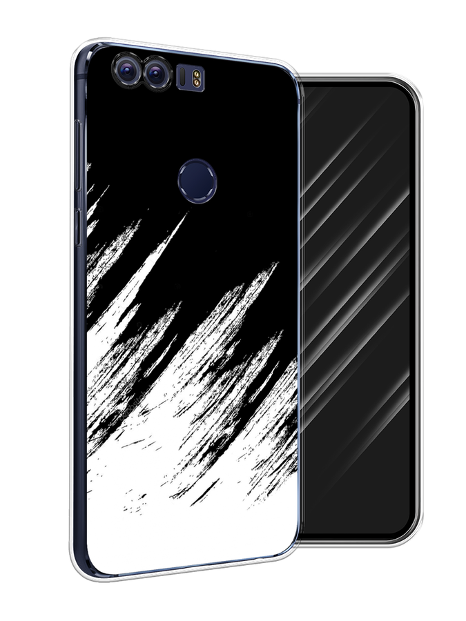 

Чехол Awog на Honor 8 "Черно белые брызги", Разноцветный, 60950-3
